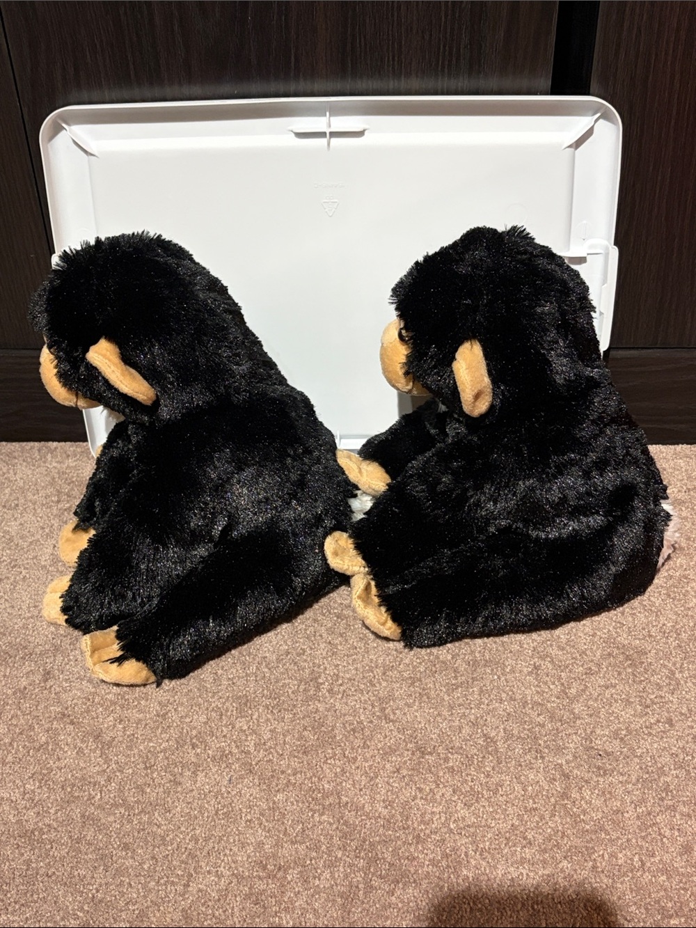 Pair of Plush Black and Tan Monkey Stuffed Animals - Picture 2 of 5
